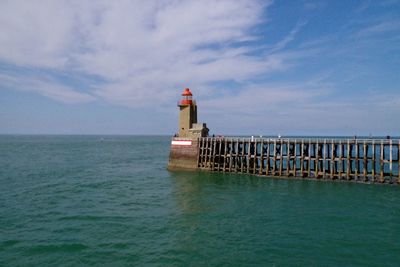 Lighthouse on sea