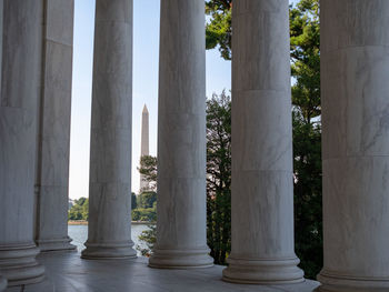 View of columns in front of historical building