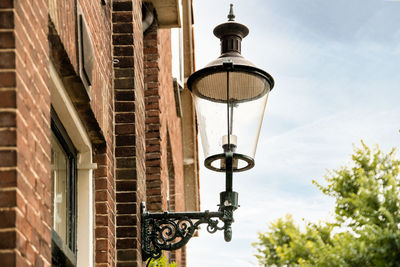 Low angle view of street light