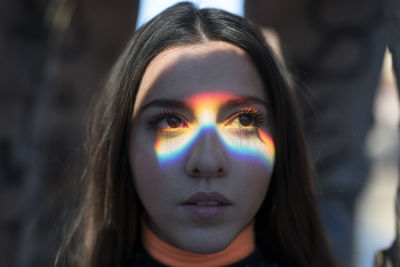 Close-up portrait of a young woman