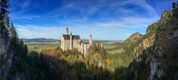 Panoramic view of castle against sky