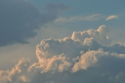 Low angle view of clouds in sky