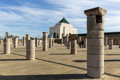 View of historical building against cloudy sky