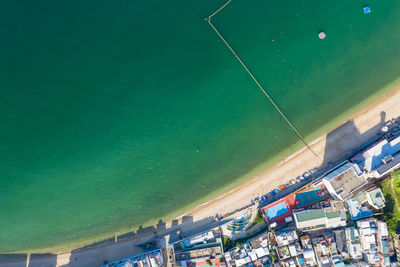 High angle view of swimming pool in sea