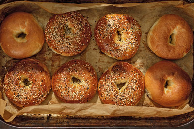 Close-up of donuts