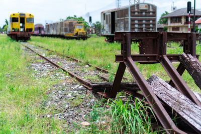 Train on railroad track