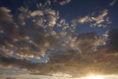 Low angle view of cloudy sky