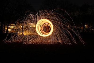 Light trails at night