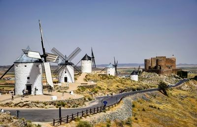 Windmills in lands of don quijote de la mancha