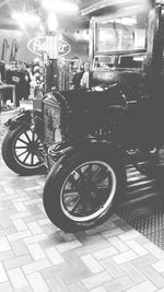 Cars parked on sidewalk