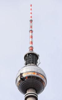 Low angle view of communications tower