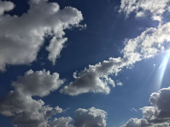 Low angle view of clouds in sky