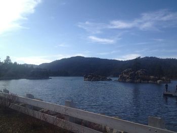 Scenic view of lake against mountains