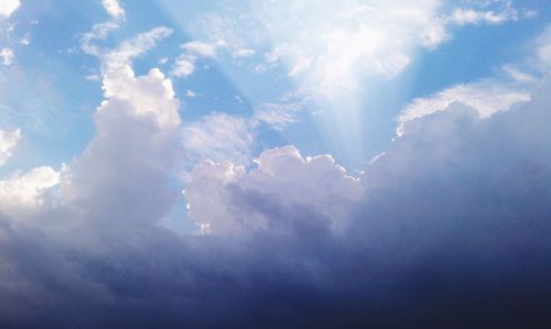 Low angle view of clouds in sky