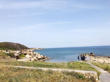 Scenic view of sea against sky