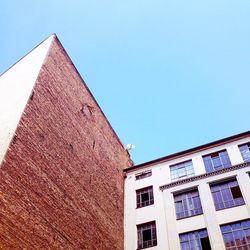 Low angle view of building against clear sky