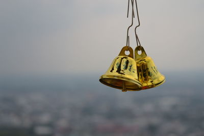 Close-up of yellow fishing