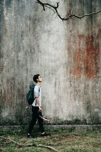 Full length of man walking outdoors