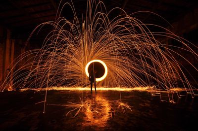 Light painting at night