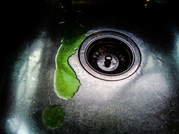 High angle view of electric fan at home