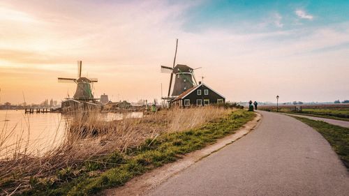 Windmill village in the netherlands zaanse schans 