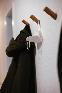 Rear view of woman using mobile phone