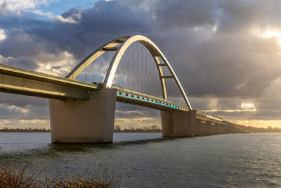 View of bridge over sea against sky