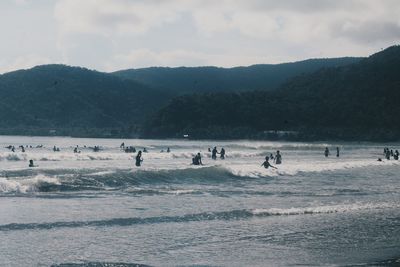 Group of people on beach