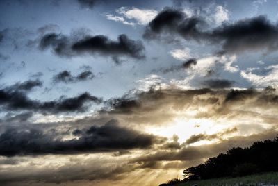 Low angle view of cloudy sky