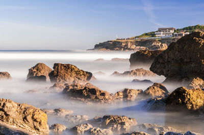 Panoramic view of sea against sky