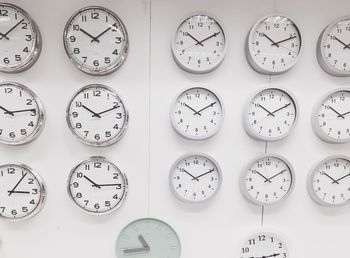Clocks on wall