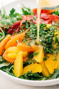 Close-up of meal served in bowl