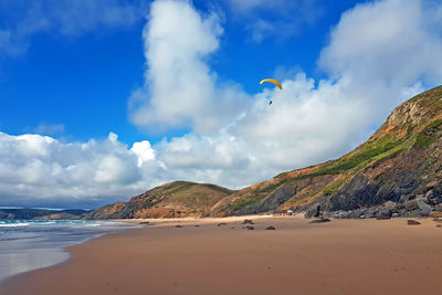 Para gliding at the west coast in portugal