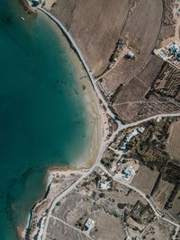 High angle view of surf on beach