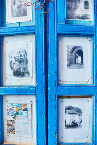 Full frame shot of blue door