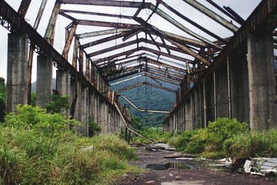 View of abandoned bridge