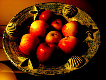 Close-up of fruits on table
