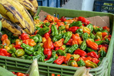 Vegetables for sale at market stall
