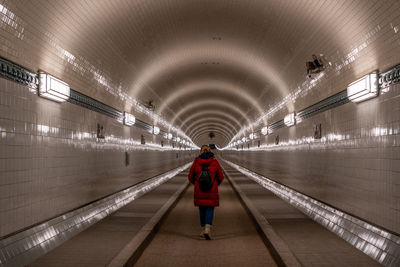 The old st. pauli elbe tunnel in hamburg, germany.