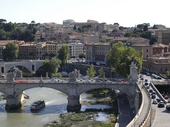 Bridge over river in city