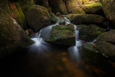 Stream flowing through rocks