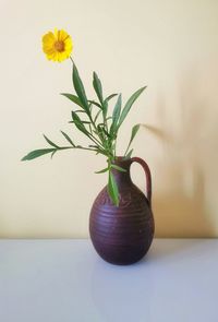 Close-up of flowers on table