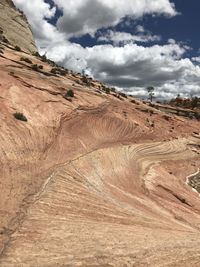 Scenic view of desert against sky