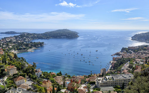 View of the bay of villefranche-sur-mer, france