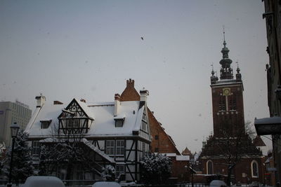 View of city against sky during winter