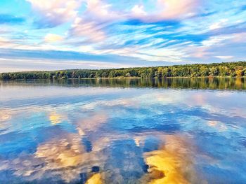 Reflection of clouds in lake