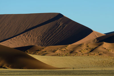 Sand dunes in a desert