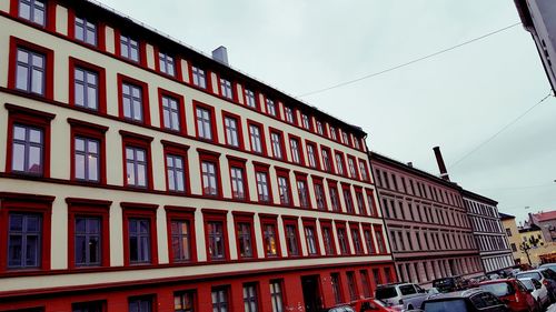 Low angle view of buildings against sky