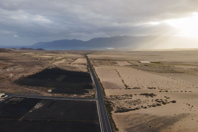 High angle view of landscape against sky