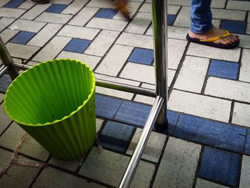 Low section of person wearing shoes